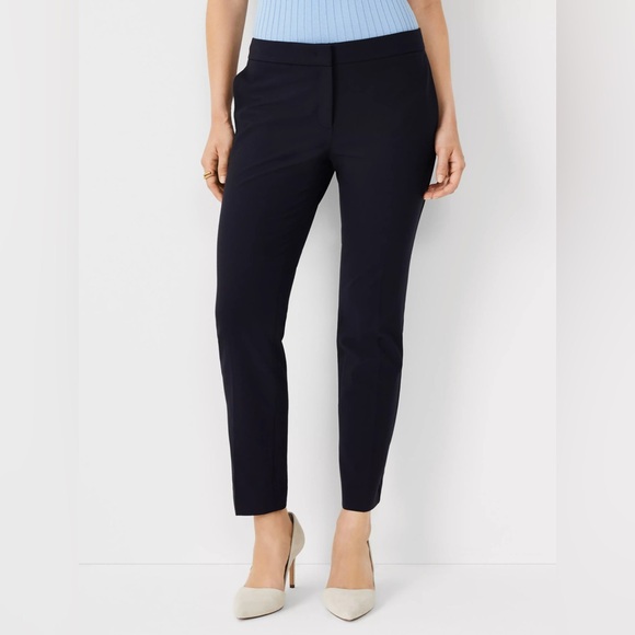 NWT Ann Taylor The Ankle Midrise Pants, Dark Navy, 10 Curvy, Office Workwear - Picture 2 of 14